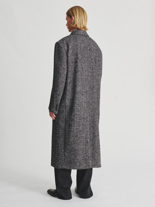 Kris Van Assche Coat 01, Black Herringbone