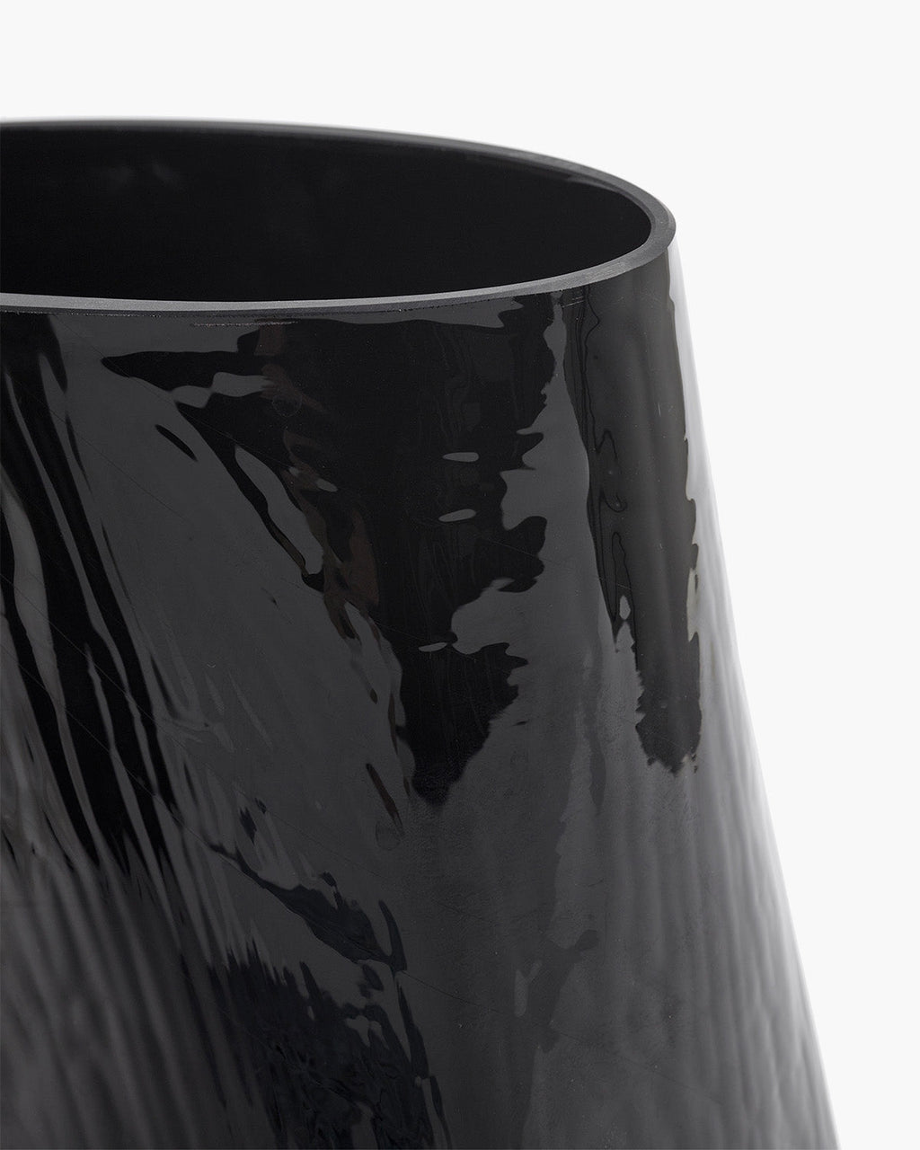 Vase with glass tube 03 black Josephine