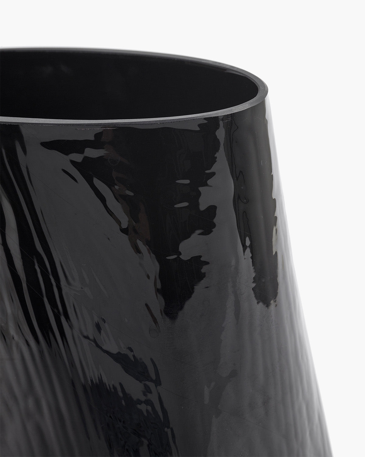 Vase with glass tube 03 black Josephine