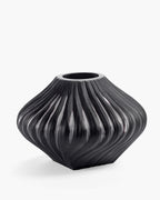 Vase with glass tube 04 black matt Josephine