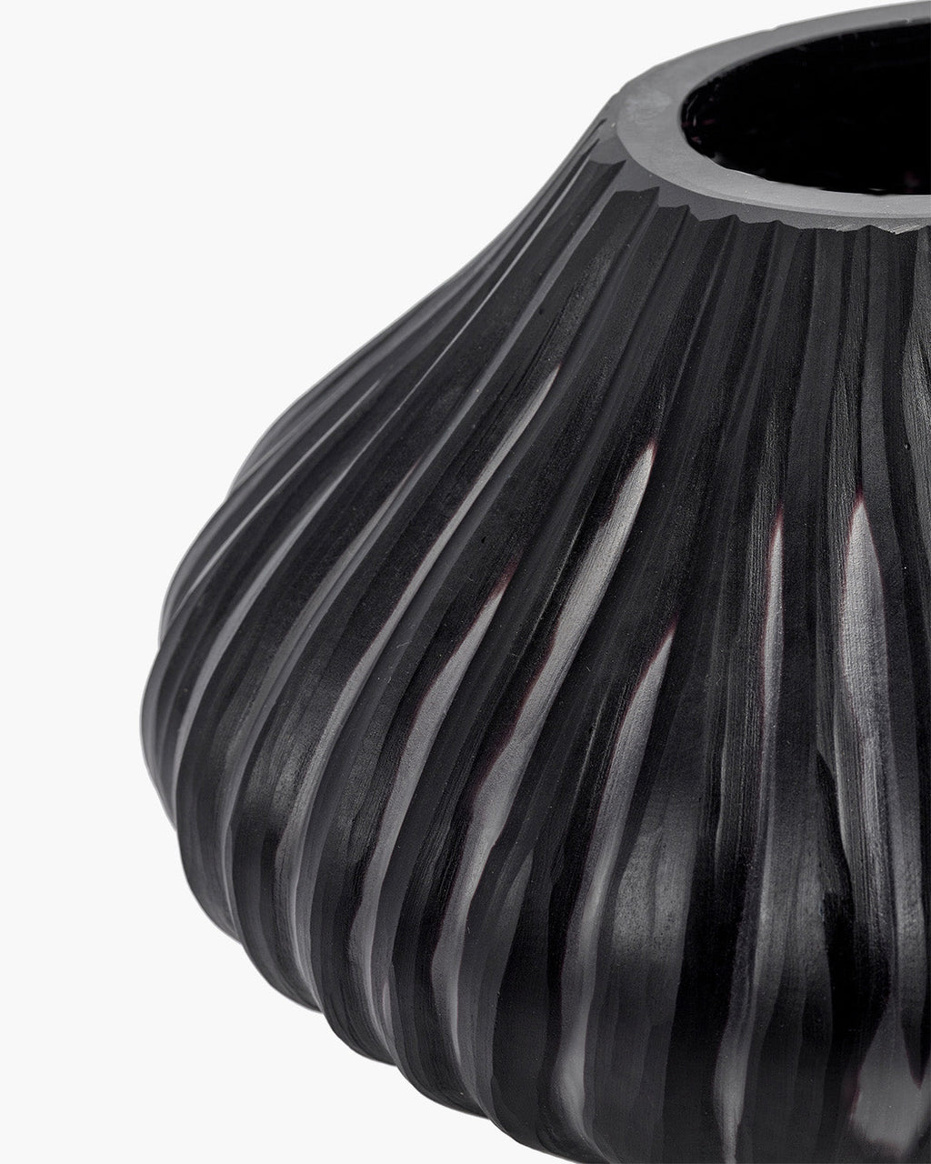 Vase with glass tube 04 black matt Josephine