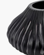 Vase with glass tube 04 black matt Josephine
