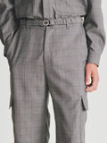 Kris Van Assche Elastic Belt 01, Grey Check