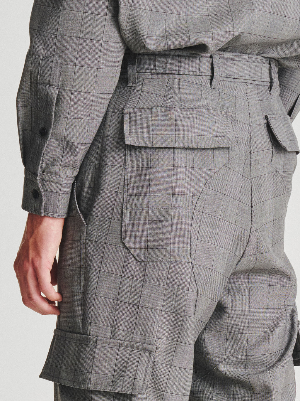 Kris Van Assche Elastic Belt 01, Grey Check