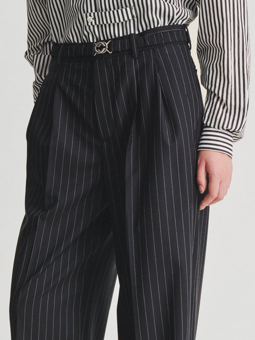 Kris Van Assche Elastic Belt 01, Pinstripe