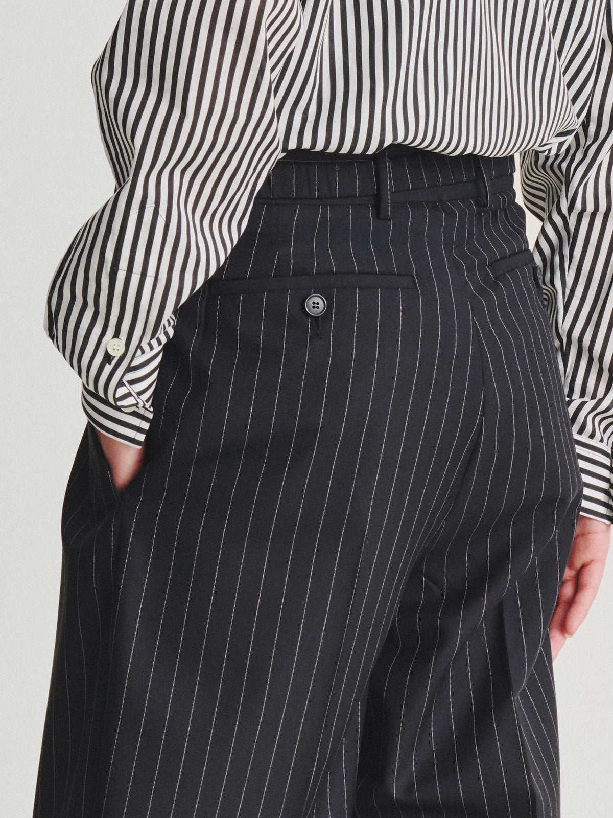 Kris Van Assche Elastic Belt 01, Pinstripe
