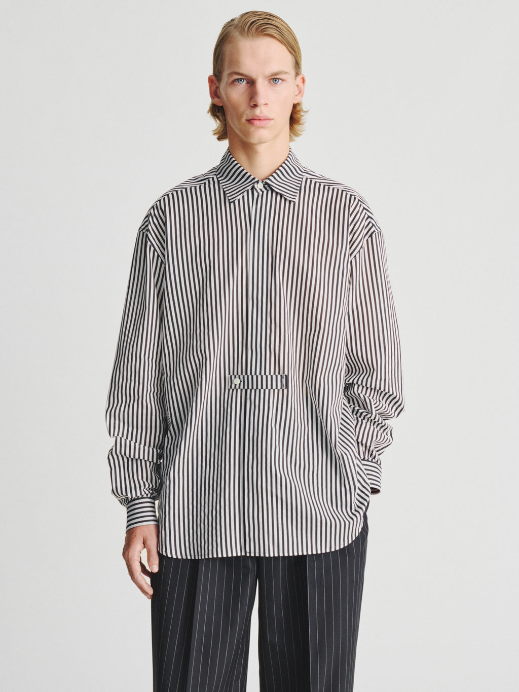 Kris Van Assche Shirt 01, Black/White Stripe