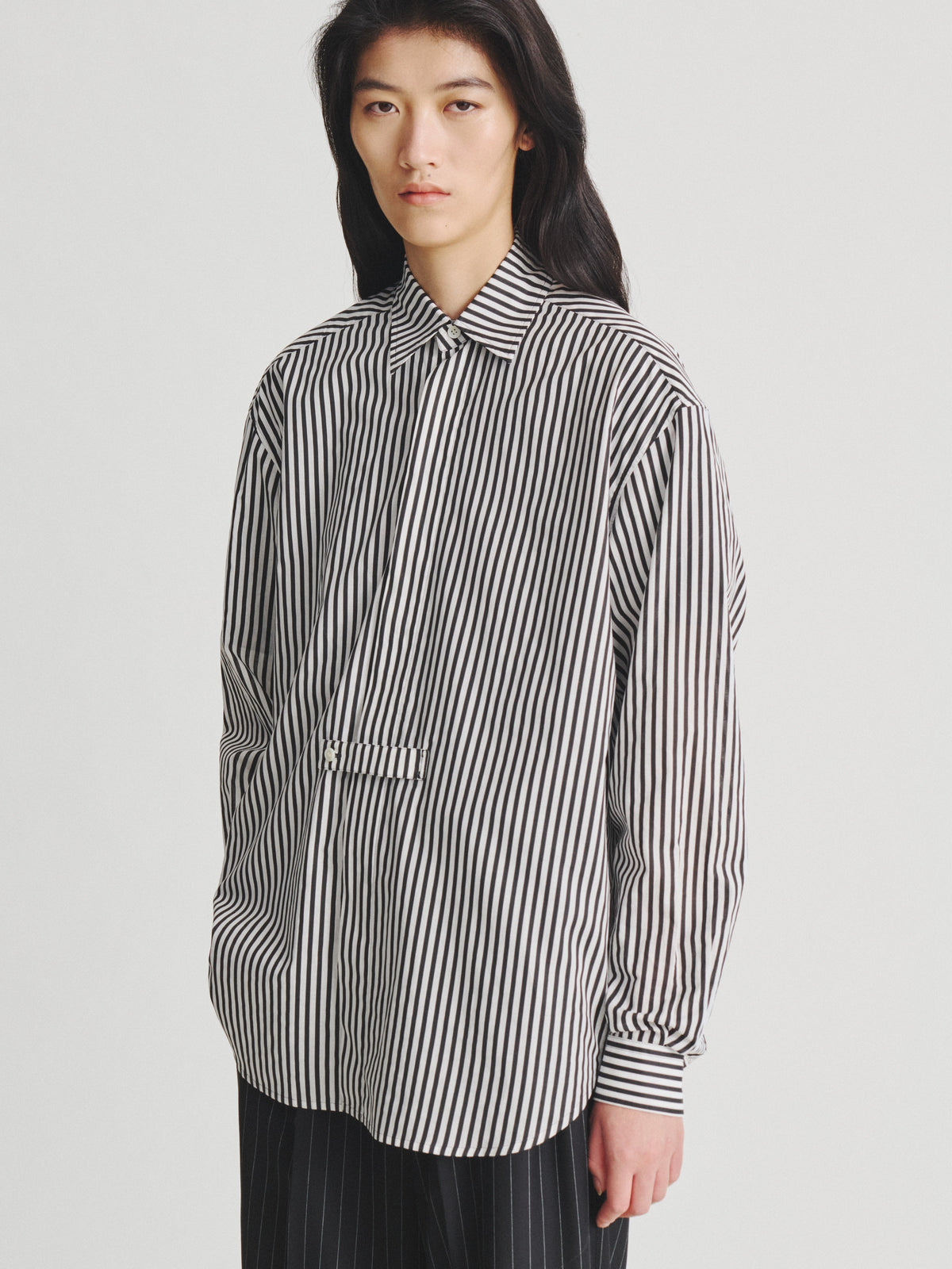 Kris Van Assche Shirt 01, Black/White Stripe