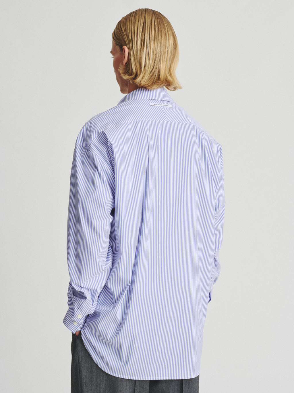 Kris Van Assche Shirt 01, White/Blue Stripe