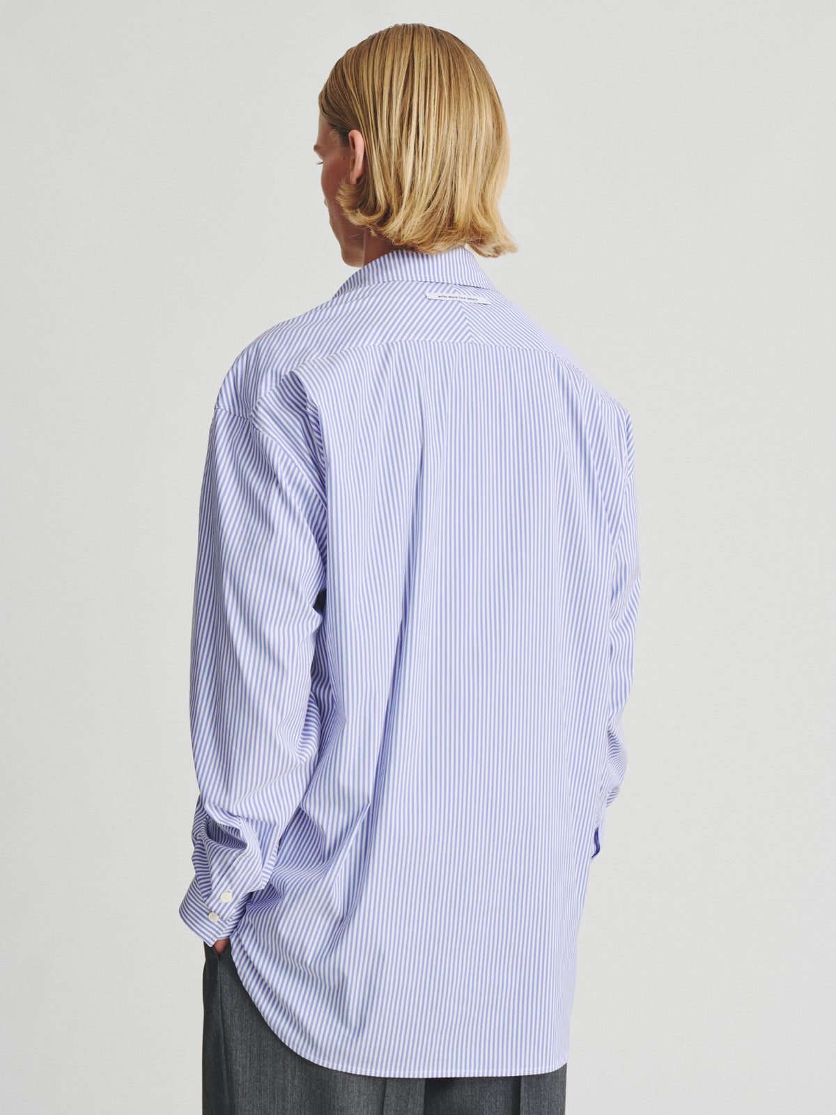 Kris Van Assche Shirt 01, White/Blue Stripe