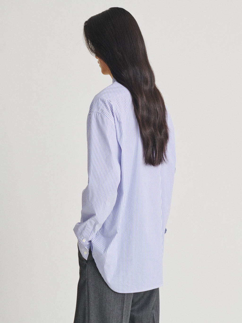 Kris Van Assche Shirt 01, White/Blue Stripe
