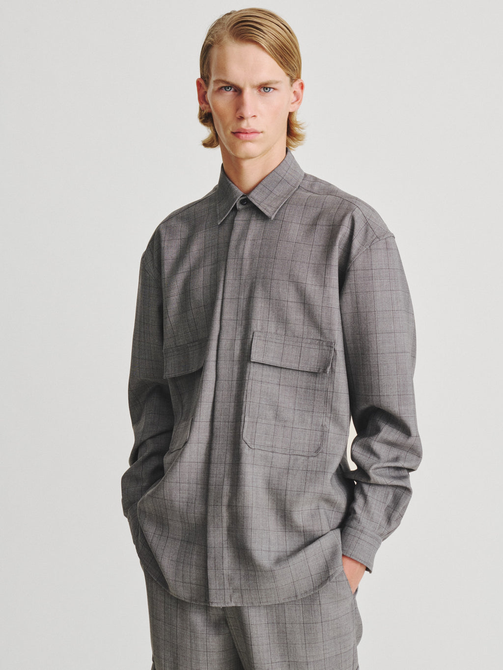 Kris Van Assche Shirt 04, Grey Check
