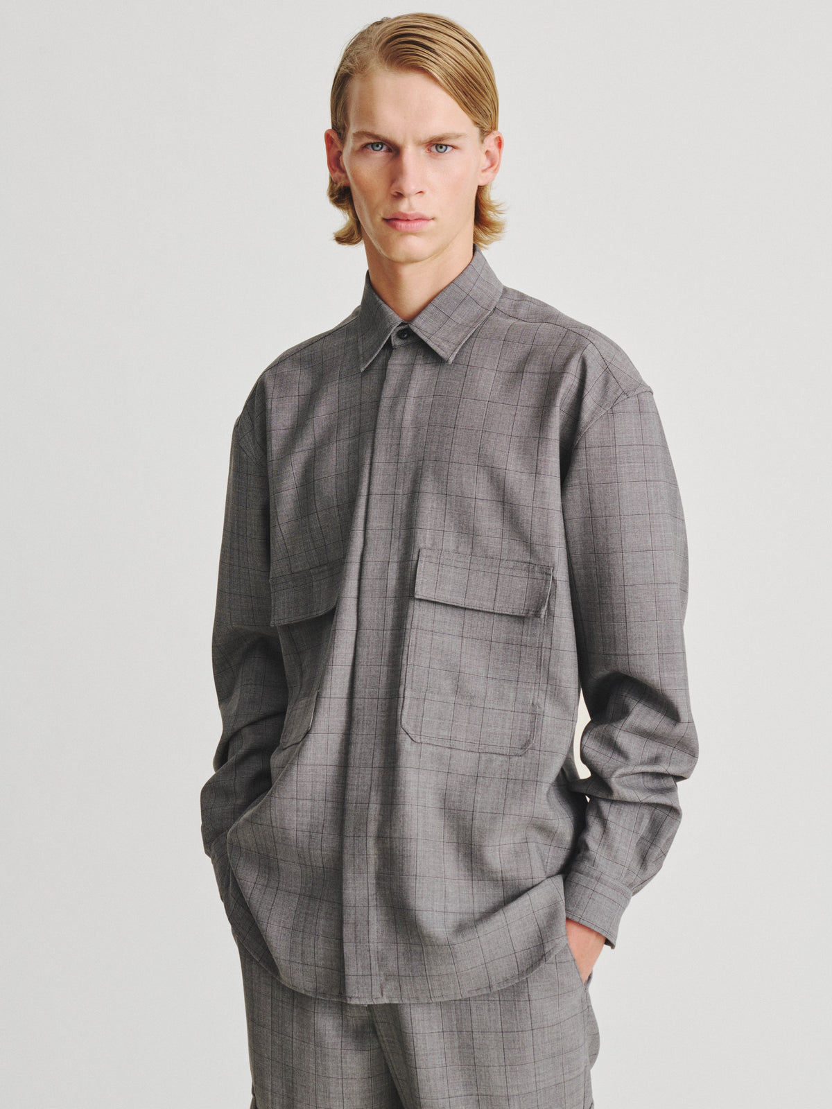 Kris Van Assche Shirt 04, Grey Check