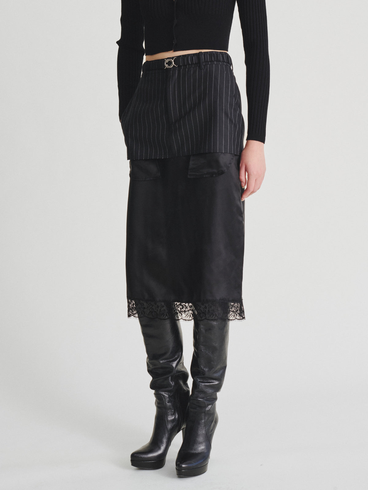 Kris Van Assche Skirt 02, Pinstripe