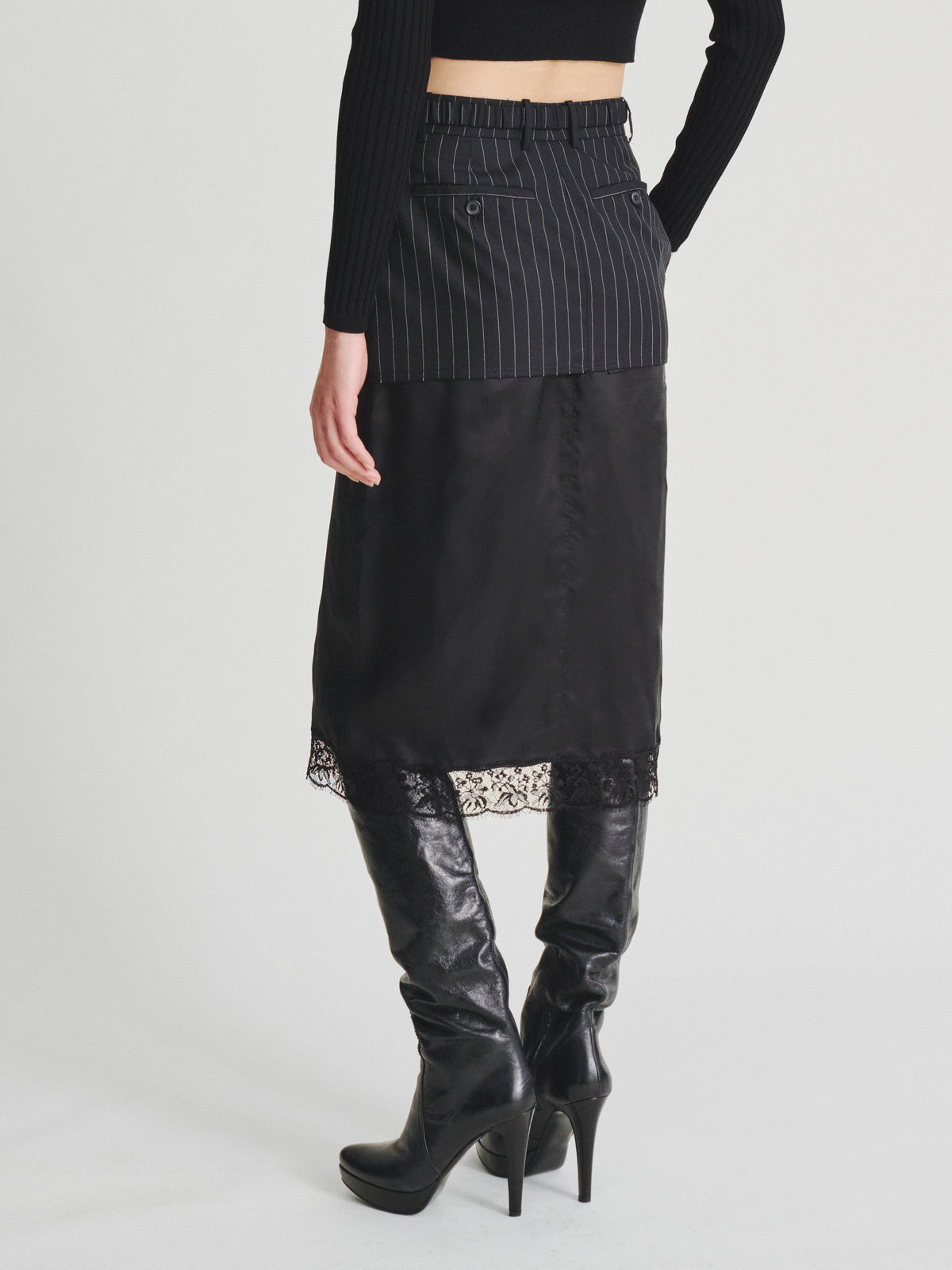 Kris Van Assche Skirt 02, Pinstripe