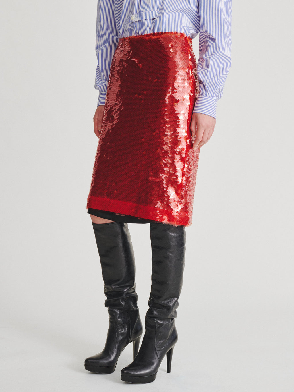 Kris Van Assche Skirt 03, Red Sequin